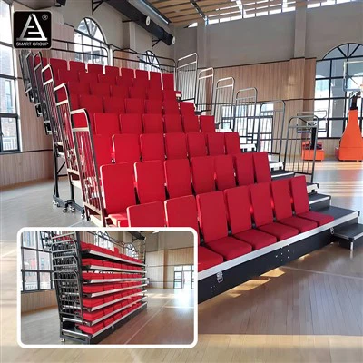 Bleacher แบบพับเก็บได้สำหรับสนามกีฬาในร่ม
